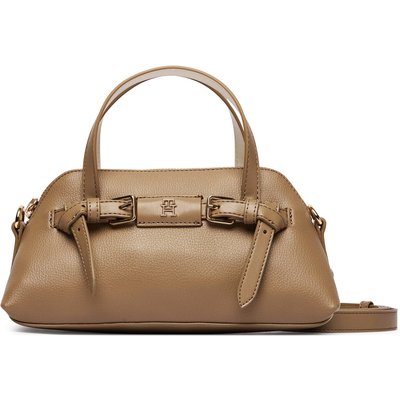 Handtasche Tommy Hilfiger Th Buckle Mini AW0AW19034 Beige