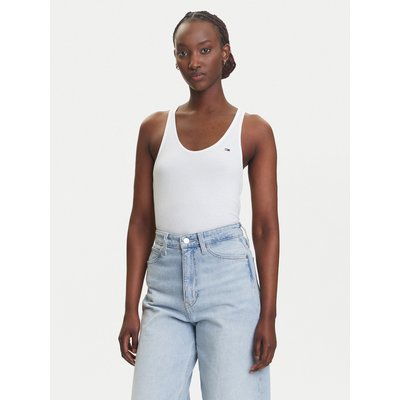 Tommy Jeans Top DW0DW20917 Weiß Regular Fit