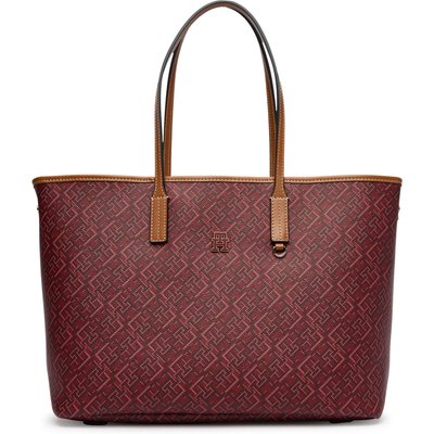 Handtasche Tommy Hilfiger Th Monoplay Tote Le AW0AW17416 Dunkelrot