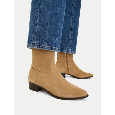 Stiefeletten Tommy Hilfiger Suede Ankle Boot W Zip FW0FW09922 Beige