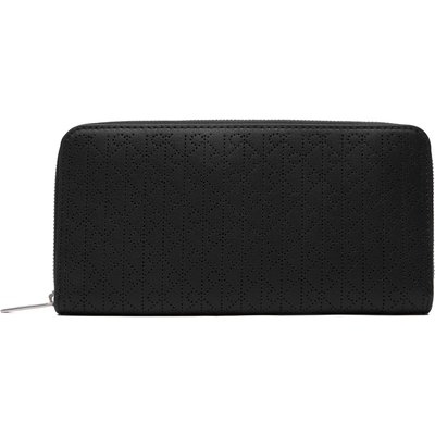Geldbörse Calvin Klein Emblem Aop Perfor Lg Zip Around LV04F1151G Schwarz