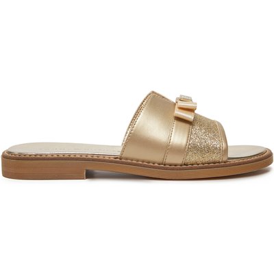 Pantoletten Tommy Hilfiger Sandal T4A2-33942-0572 S Goldfarben