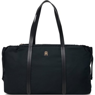 Handtasche Tommy Hilfiger Th Soft Nylon Hobo AW0AW18994 Schwarz