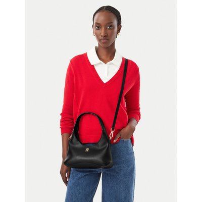 Handtasche Tommy Hilfiger Th Everyday Mini Hobo AW0AW19185 Schwarz