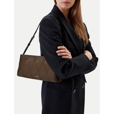 Handtasche Calvin Klein Ck Woven Elongated Shoulder Bag K60K612992 Braun