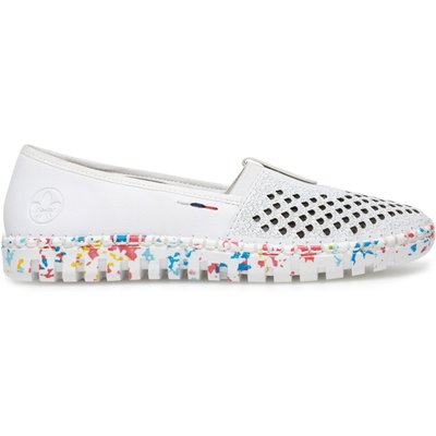 Halbschuhe Rieker M2361-80 Weiß
