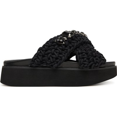 Pantoletten Inuikii Woven Stones Platform 1004.005.0043 Schwarz