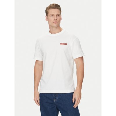 Calvin Klein T-Shirt Overlay Print K10K114158 Weiß Regular Fit