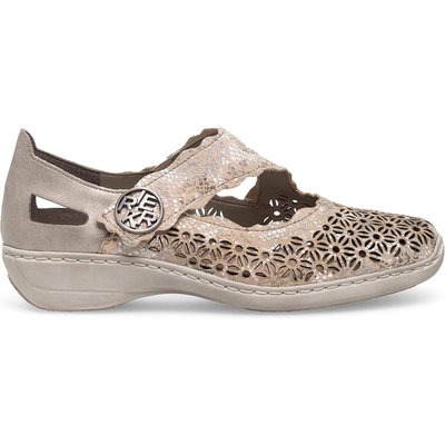 Halbschuhe Rieker 413G4-90 Goldfarben