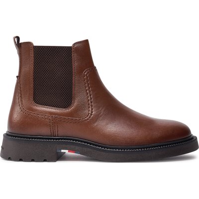 Klassische Stiefeletten Tommy Hilfiger Comfort Lwt Lth Chelsea FM0FM05184 Braun