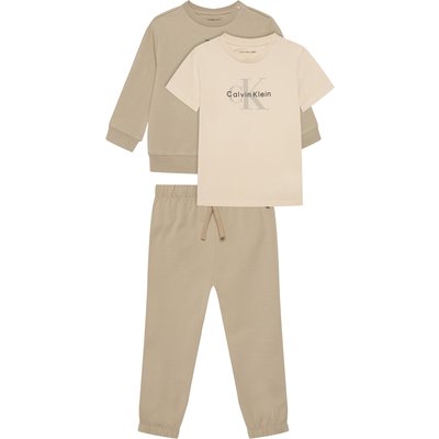 Calvin Klein Jeans Set Sweatshirt, Bluse und Hose Monogram IN0IN00336 Beige Regular Fit