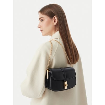 Handtasche Tommy Hilfiger Th Heritage Chain Crossover AW0AW19319 Schwarz
