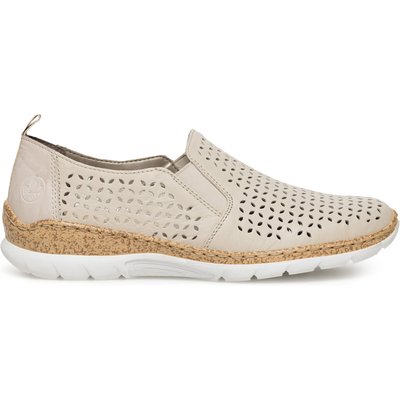 Halbschuhe Rieker N4251-60 Beige
