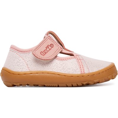 Hausschuhe Froddo Barefoot Canvas T-Bar G1700439-2 M Rosa