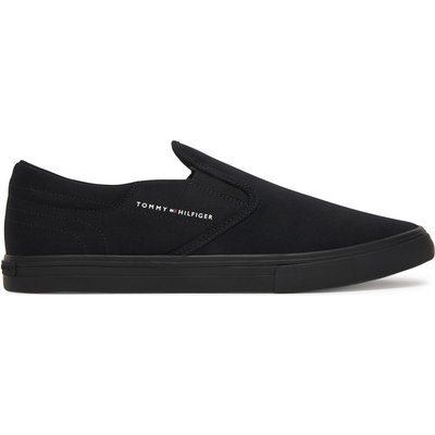 Sneakers aus Stoff Tommy Hilfiger Vulc Core Slip On FM0FM05689 Schwarz