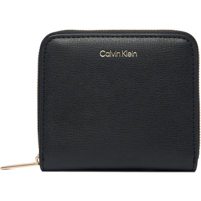 Geldbörse Calvin Klein Foil Logo Medium Zip Around LV04F1120G Schwarz