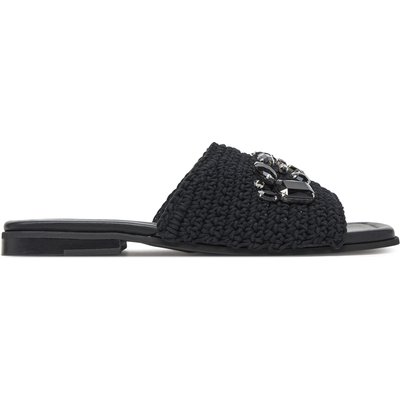 Pantoletten Inuikii Classic Suede Velcro 70104-367 Schwarz