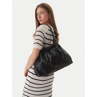 Handtasche Tommy Hilfiger Th Soft Leather Hobo AW0AW18376 Schwarz
