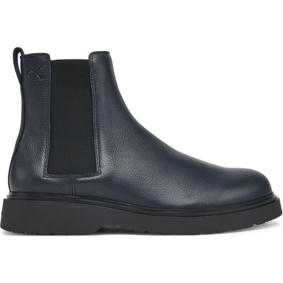 Klassische Stiefeletten Calvin Klein Combat Ess Chelsea Boot Lth YM0YM01374 Dunkelblau