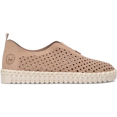 Halbschuhe Rieker N1965-60 Beige