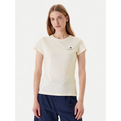 Mustang T-Shirt Loa 1016509 Écru Slim Fit