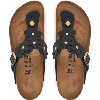 Zehentrenner Birkenstock Gizeh Flowers 1026719 Schwarz