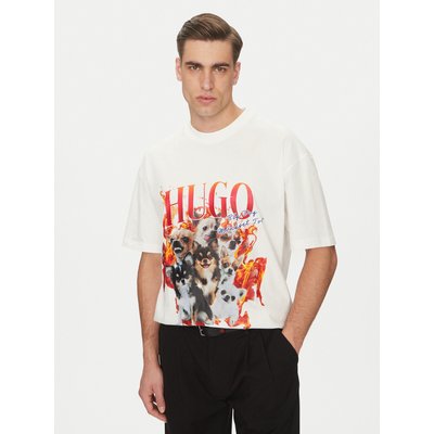 HUGO T-Shirt Dugie 50538259 Écru Oversize
