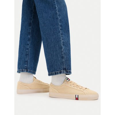 Sneakers aus Stoff Tommy Jeans Archive Vulc Y2K Washed Canvas EN0EN02957 Beige