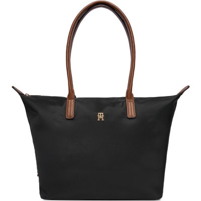 Handtasche Tommy Hilfiger Popette Tote AW0AW17711 Schwarz