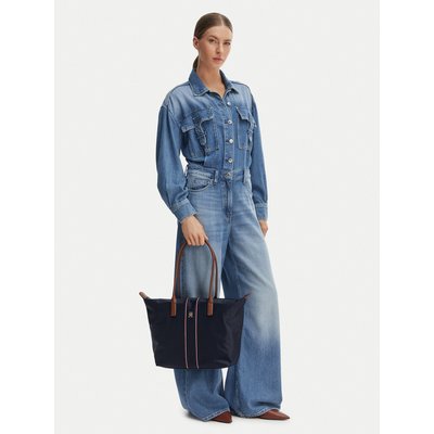 Handtasche Tommy Hilfiger Popette Tote Corp AW0AW17706 Dunkelblau