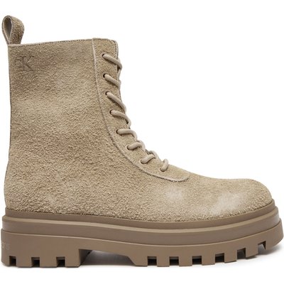 Schnürstiefeletten Calvin Klein Jeans Lugged Lace Zip Boot Oxf Hr Su YM0YM01068 Beige
