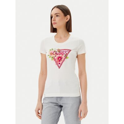 Guess T-Shirt W5GI10 J1314 Weiß Slim Fit