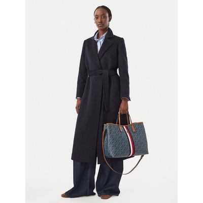 Handtasche Tommy Hilfiger Th Monoplay Satchel Corp AW0AW19516 Dunkelblau