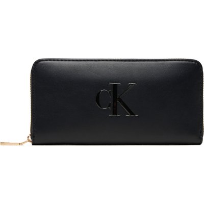 Geldbörse Calvin Klein Bold Ck Long Zip Around LV04F1077G Schwarz