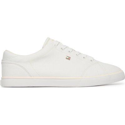 Sneakers aus Stoff Tommy Hilfiger Th Low Profile Vulc Canvas FW0FW09102 Weiß