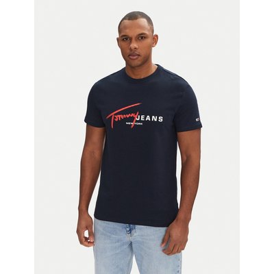 Tommy Jeans T-Shirt Signature Dna DM0DM20817 Dunkelblau Regular Fit