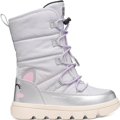 Schneeschuhe Geox J Willaboom Girl B Abx J66HWA 0FUNF C1239 S Hellgrau