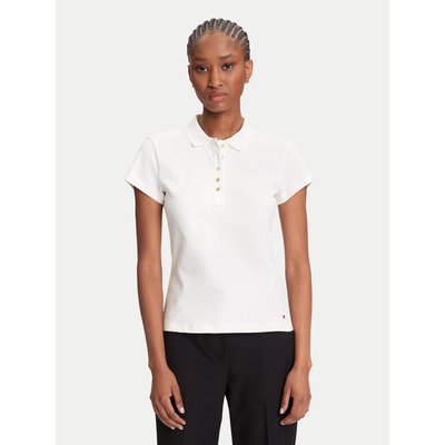 Tommy Hilfiger Poloshirt Gold Button WW0WW45768 Écru Slim Fit