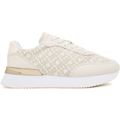 Sneakers Tommy Hilfiger Chic Monogram Runner FW0FW09051 Écru