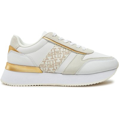 Sneakers Tommy Hilfiger Lux Monogram Runner FW0FW08387 Weiß