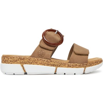 Pantoletten Rieker V2392-62 Beige
