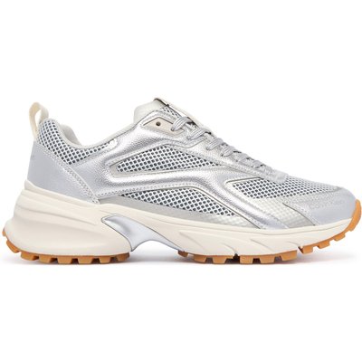 Sneakers Calvin Klein Hike Runn Ck Stripe Mesh-Lth Met HW0HW03251 Grau