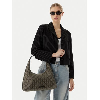 Handtasche Calvin Klein Emblem Jacquard LV04F3635G Khakifarben