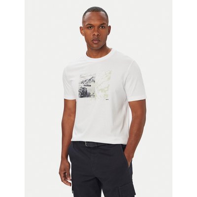 BOSS T-Shirt Te Motors 50566627 Weiß Regular Fit