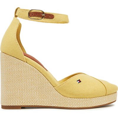 Halbschuhe Tommy Hilfiger Flag High Wedge Espad Closed Toe FW0FW08494 Gelb