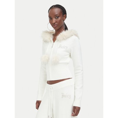 Juicy Couture Strickjacke JCWAS226309 Creme Regular Fit