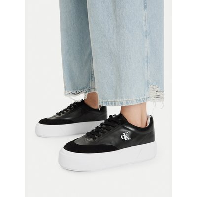 Sneakers Calvin Klein Flatform Lace Up Tcap Lth-Su HW0HW03438 Schwarz