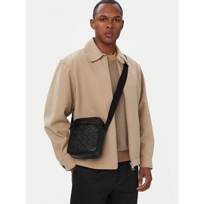 Umhängetasche Calvin Klein Emblem Aop Deboss Reporter LV04D3562G Schwarz