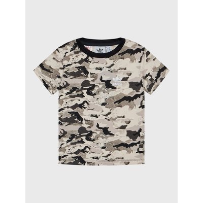 adidas T-Shirt Allover HK0276 Beige Regular Fit