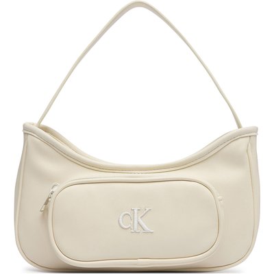 Handtasche Calvin Klein Jeans Ck Shoulder Bag IU0IU00757 Creme